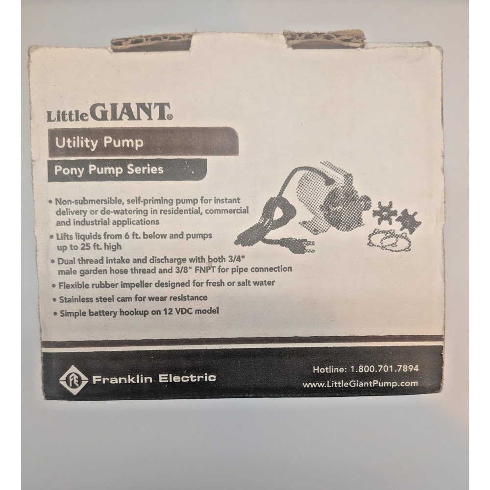 New In Box Little Giant PP-1S Stainless Steel Utility Pump 115V AC Item: 555103